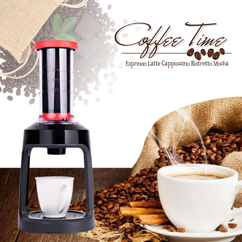 

Espresso Coffee Maker Coffee Maker Machine Handheld Espresso Maker Portable Manual Red ABS Hand Pressure Home Tea Bar