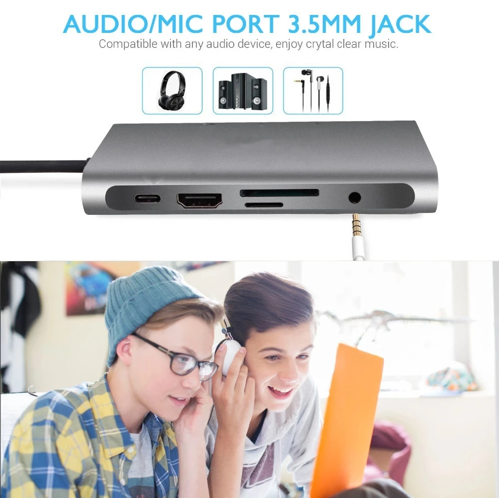 Ÿ C  USB C  ŷ ̼ USB 3.0 4K HDMI ȣȯ VGA RJ45 , ƺ  ȭ Ｚ 10  1