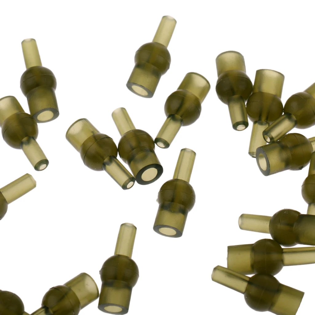 20pcs Tulip Beads Quick Change Rubber Cap Knot Protector Tulip Beads for Carp Fishing