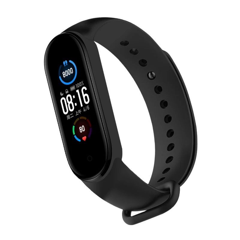 Newest M6 Smart Watch Replaceable Wristband TPU Solid Color Replacement for Xiaomi Mi Band 6 Strap Dropshipping | Спорт и
