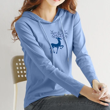 

Women's hooded long sleeve 2020 new top in spring and Autumn