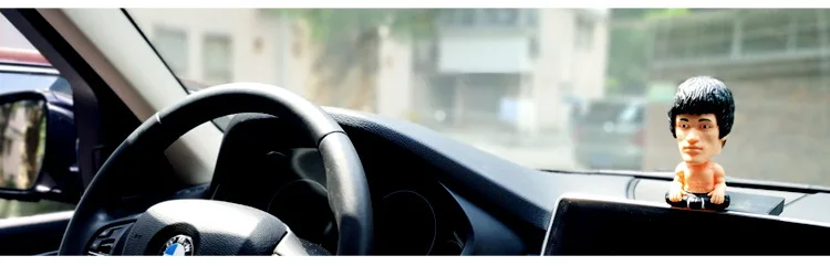 Брюс Ли Китайский кунг-фу суперзвезда трясти головой caraccessories мультфильм автомобиль игрушки для приборной панели офисные аксессуары подарки коллекции