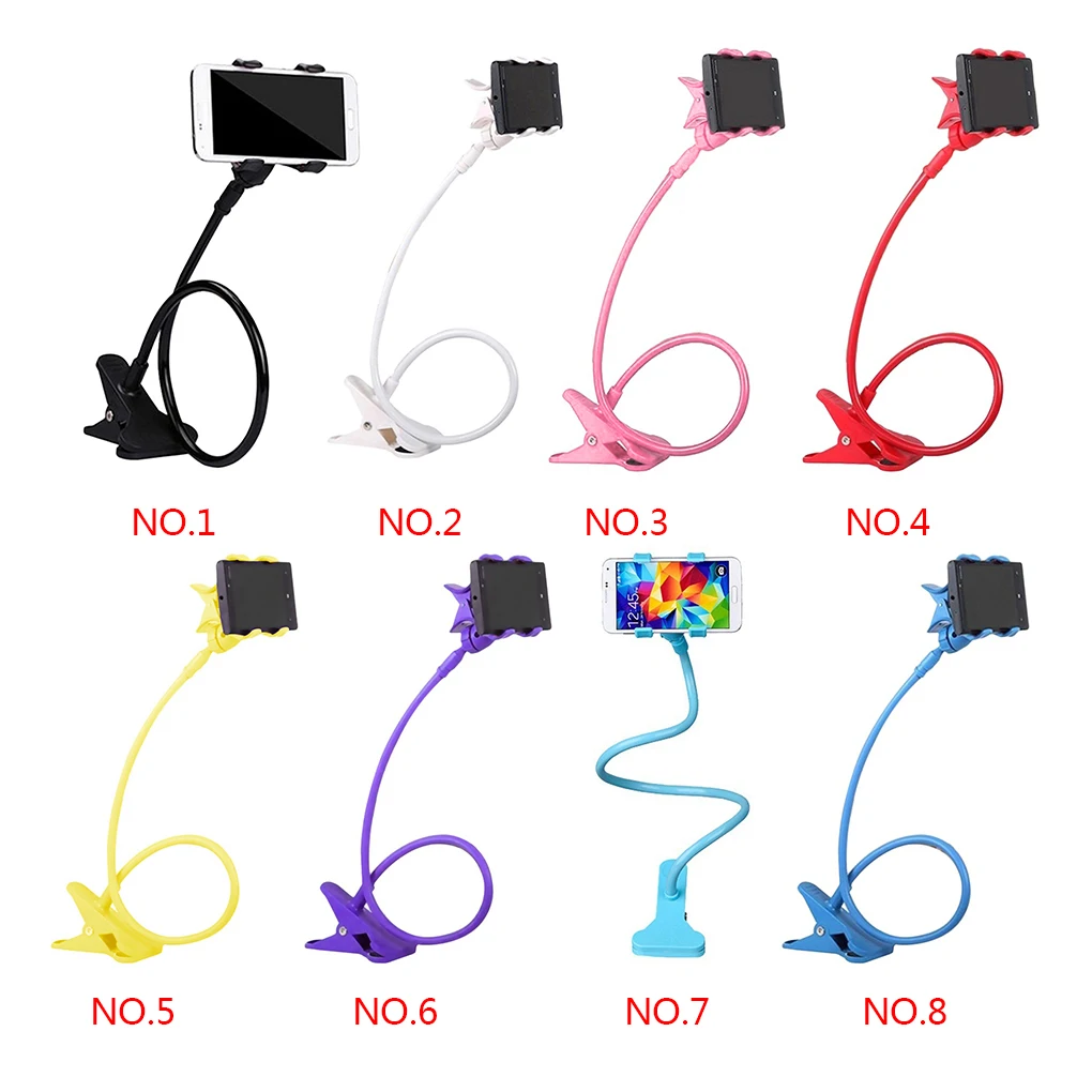 mobile holder Universal Phone Holder Flexible 360 Clip Mobile Cell Phone Holder Lazy Bed Desktop Bracket Mount Stand Stand Base bracket flexible mobile holder