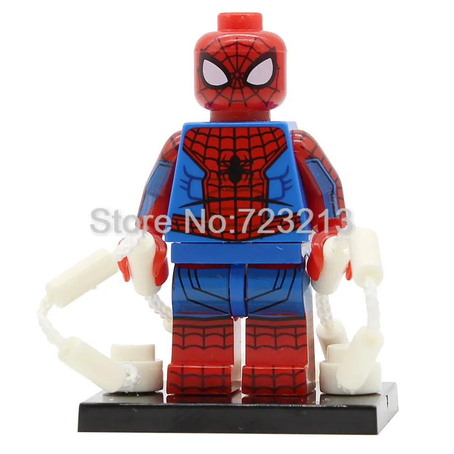 Peter Parker Одиночная фигурка супергероя Майлза Моралес Человек-паук, Человек-паук, тень, Гвен, Железный Человек-паук, строительные блоки, игрушки - Цвет: Peter Parker