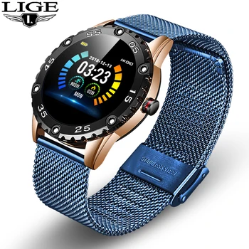 

LIGE 2020 fashion Steel smart watch men Fitness tracker Waterproof sports smartwatch Heart rate blood pressure reloj inteligente