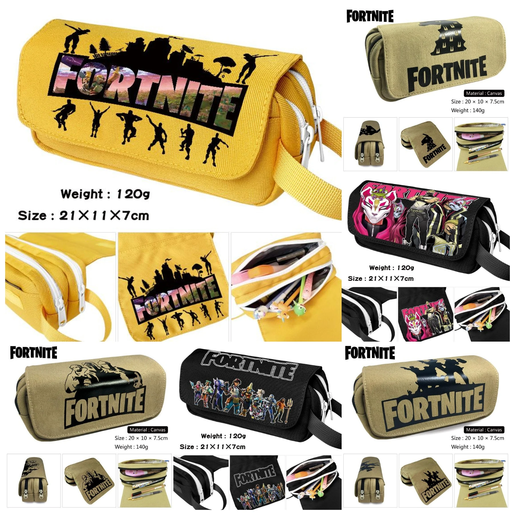 Estuche de lápices de Fortnite, bolsa con capacidad de Llama, Victory Royale Hero para niños, estudiantes, 3d, de papelería para niños y niñas|Camisetas| - AliExpress