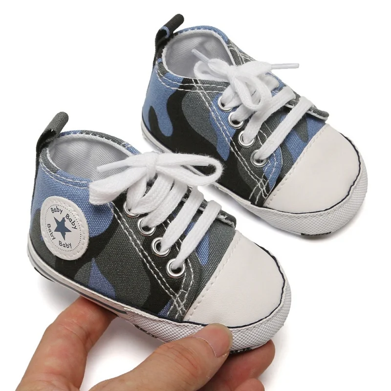 Обувь для малышей, новорожденных мальчиков и девочек, парусиновые классические спортивные детские кроссовки, мягкая детская подошва, противоскользящая детская обувь
