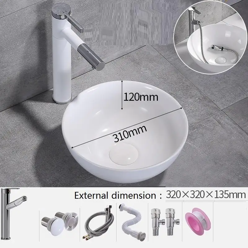 Version C Evier Bacia Lavagem wastatel Bassin Umywalka Nablatowa Salle De Bain Lavabo Bagno Cuba раковина Pia Banheiro умывальник - Цвет: Version C