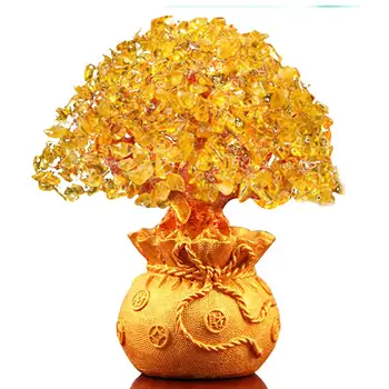 

Business Home Decoration Money Tree Ornament Fortune Tree Ornament Delicate Beautiful Wedding Hotel Celebration Golden Crystal