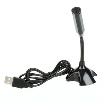 

Desktop USB Microphone Computer Laptop Mini Microphone Flexible Tube Neck Adjustable PC Mic Black, white