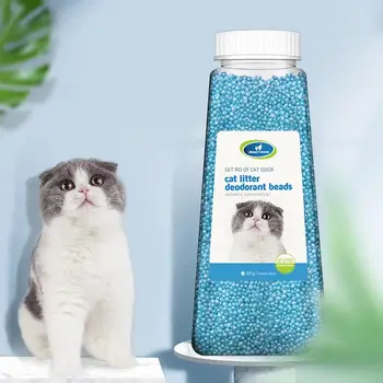 

300 ML/bottle Cat Litter Deodorizing Beads Removing Cat Excrement Odor Cat Litter Aromatic Fresher Cat Supplies