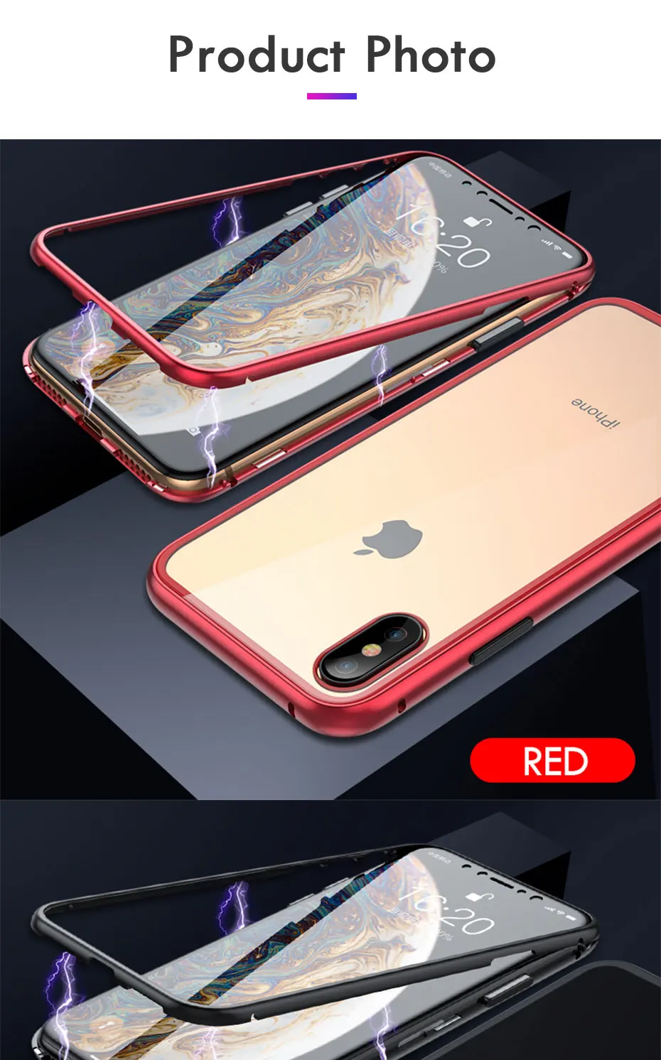 H& A металлический магнитный адсорбционный чехол для iPhone XS MAX XR X 8 7 6 Plus чехол для телефона для iPhone XR XS MAX Магнитный чехол