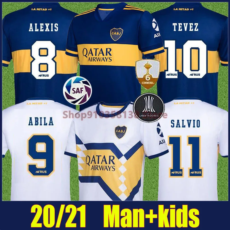 Футбольная Джерси Boca Juniors CARLITOS TEVEZ MARADONA футбольные рубашки DE ROSSI SALVIO ABILA форма kids 2020
