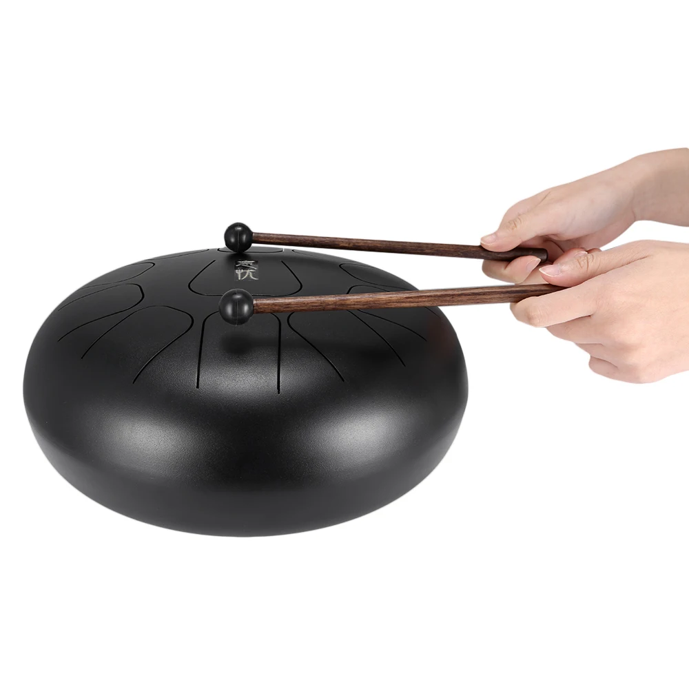 12 дюймов мини-барабан 11 тон Сталь язык ударных Handpan инструмент с сумкой для переноски Музыкальные инструменты