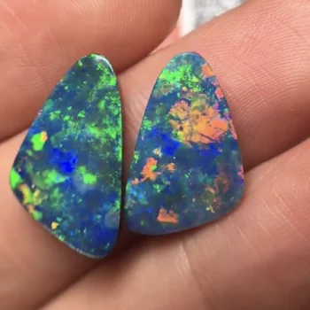 

A319 Australia Origin 11.80ct Genuine Natural Opals Doublet Loose Gemstones Loose Beads for Jewelry Making for Earrings Making