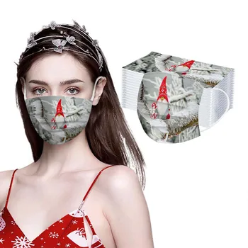 

Christmas Printing Masks For Adult Disposable High-quality Mouth Face Masks 3 Layers Ply Filter Earloops Mouth Masks Mondmasker