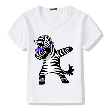 

2018 Unicorn Cartoon Funny Boys T shirt Kids Rabbit/Cat/Panda/Dog Summer T-shirt Baby Girls Clothes Short Sleeve 2-9