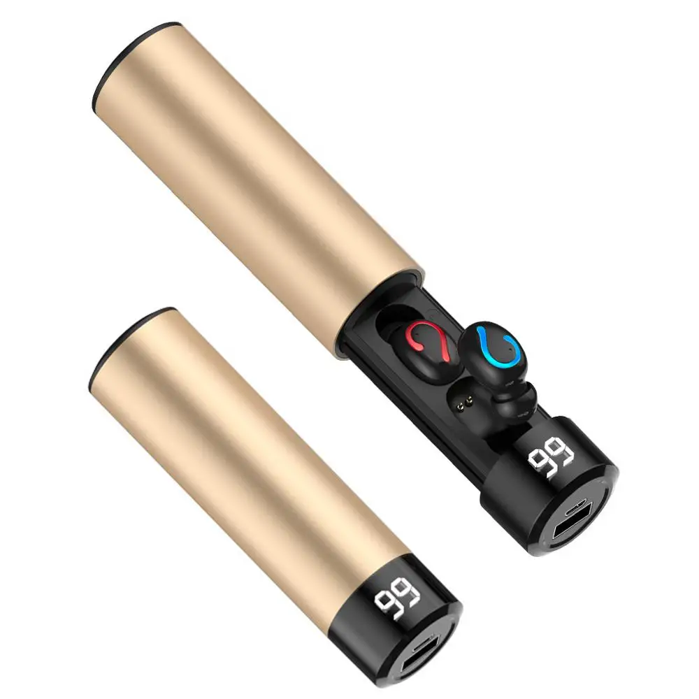 Золотой Q67 TWS беспроводные наушники 3D стерео мини Bluetooth наушники 5,0 с двойным микрофоном спортивные водонепроницаемые наушники гарнитура для автоматического сопряжения - Цвет: Золотой