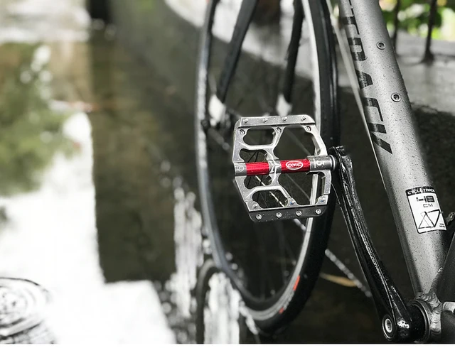 Pedali Bici In Alluminio CNC Con Riflettori - 3 Cuscinetti Sigillati, Antiscivolo, 9/16" - Foto 4