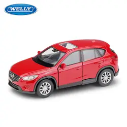 WELLY 1:36 Mazda CX-5 внедорожник литой металл модель из сплава игрушка автомобиль 2 детские игрушки подарок на день рождения Рождество