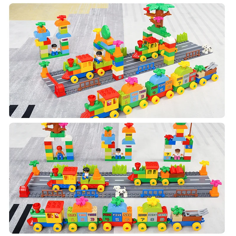 

City Building Blocks CHILDREN'S Toy Educational Assembled Car 1 Train 2 GIRL'S Boys 3-6 a Year of Age