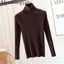 AlyowangyinaSweater Female Autumn Winter Cashmere Knitted Women Sweater And Pullover Female Tricot Jersey Jumper Pull A568