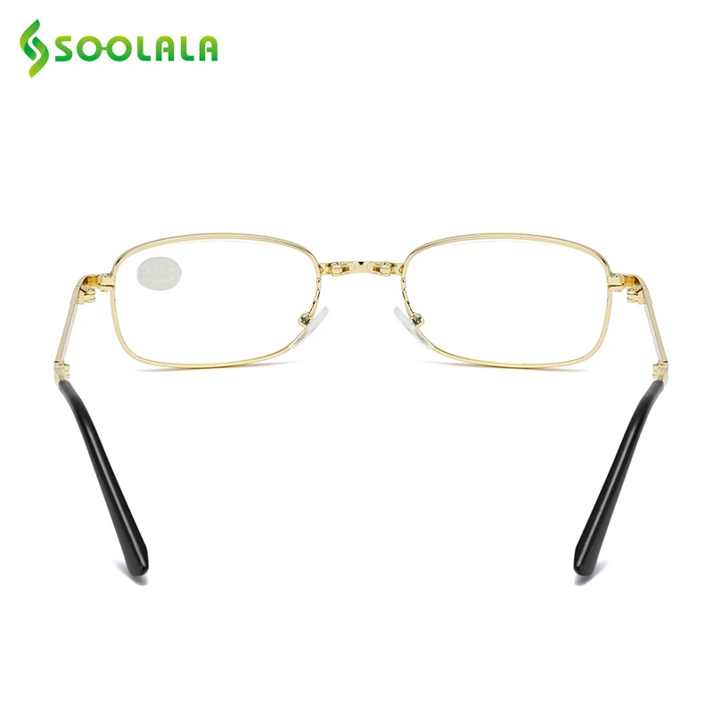 SOOLALA Anti Blue Light Blocking Foldable Reading Glasses Women Men Folding Reader Reading Glasses With Case Lesebrille Herren