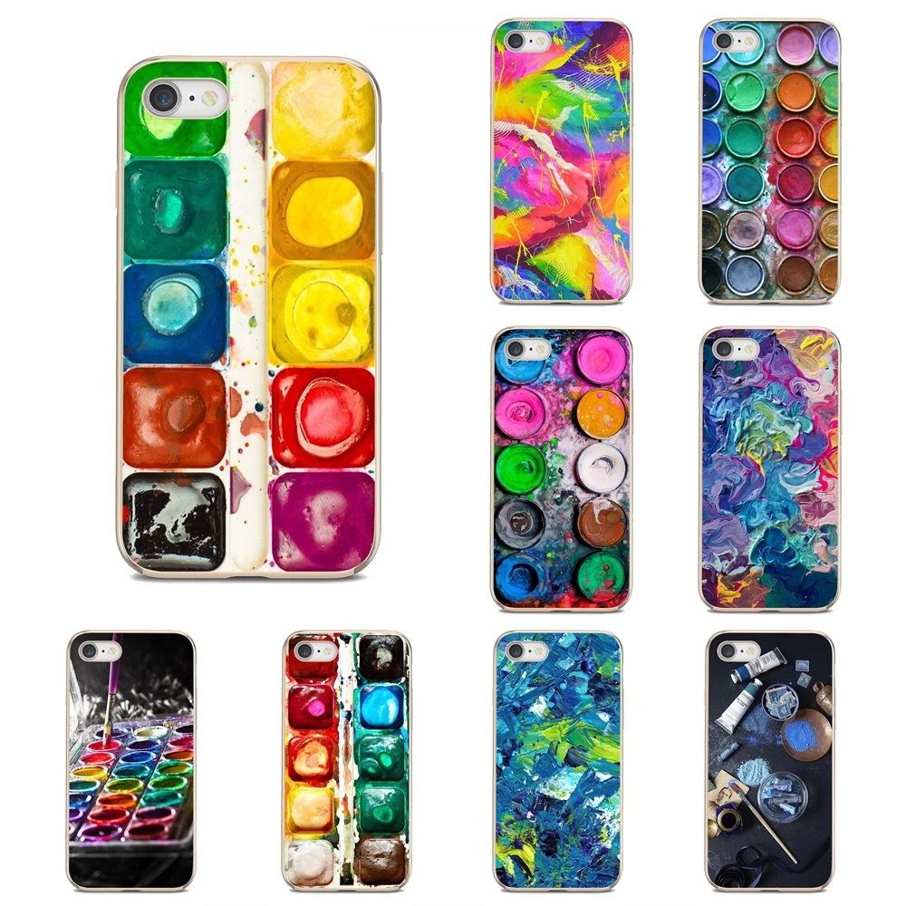 Акварели живопись палитра красок для iPhone 6 7 8 Plus 4 4S 5 5S SE 2020 5C 6S X XR XS 11 12 Pro Max