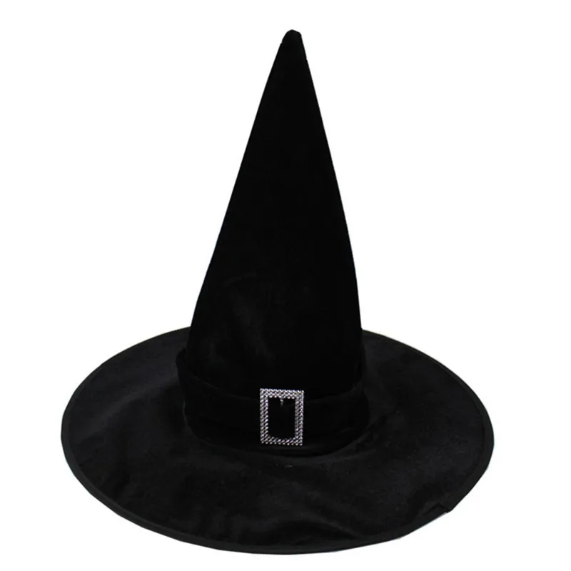 Шляпа для празднования Хеллоуина ведьма шляпа пряжа печать Тыква черная остроконечная шляпа распродажа c