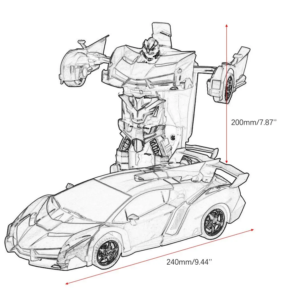 Автомобиль Трансформация Роботы спортивный автомобиль модель роботы игрушки Беспроводная зарядка крутая деформационная машина с батареей RC модель игрушки