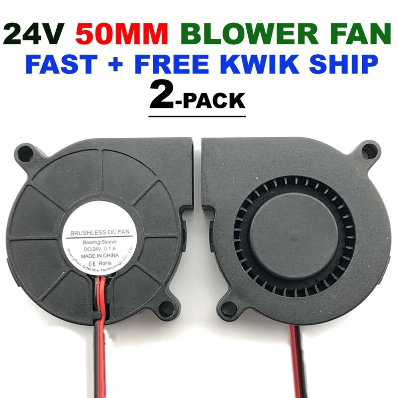 

Accessory Cooling Fan Tool 24V DC Replacement 50*50*15mm XH2.54-2P Ball Sleeve bearing 25DBA