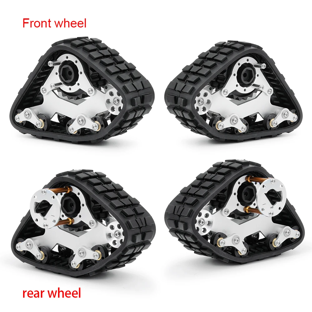 YEAHRUN 1/2 пары треков колёса преобразования зимние шины для 1/10 TRX4 RC Рок Гусеничный обновление часть