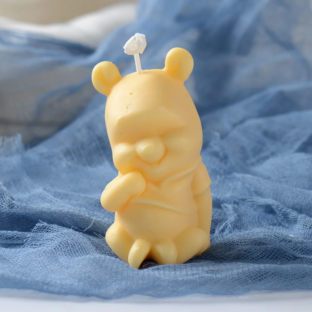 3D Cute Winnie Silicone Mold Handmade Soy Wax Candle Mould Handmade Chocolate Cake Mould Home Decor aromatherapy candle mold cake mold silicone mold silicone candle molds silicone candle mold candle mold beeswax mold