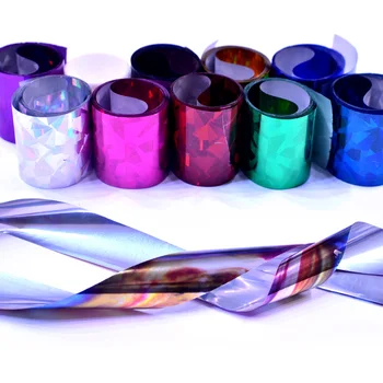 

10 PCS Starry Sky Nail Foil Holographic Nail Art Transfer Sticker Decoration DIY Design Tips