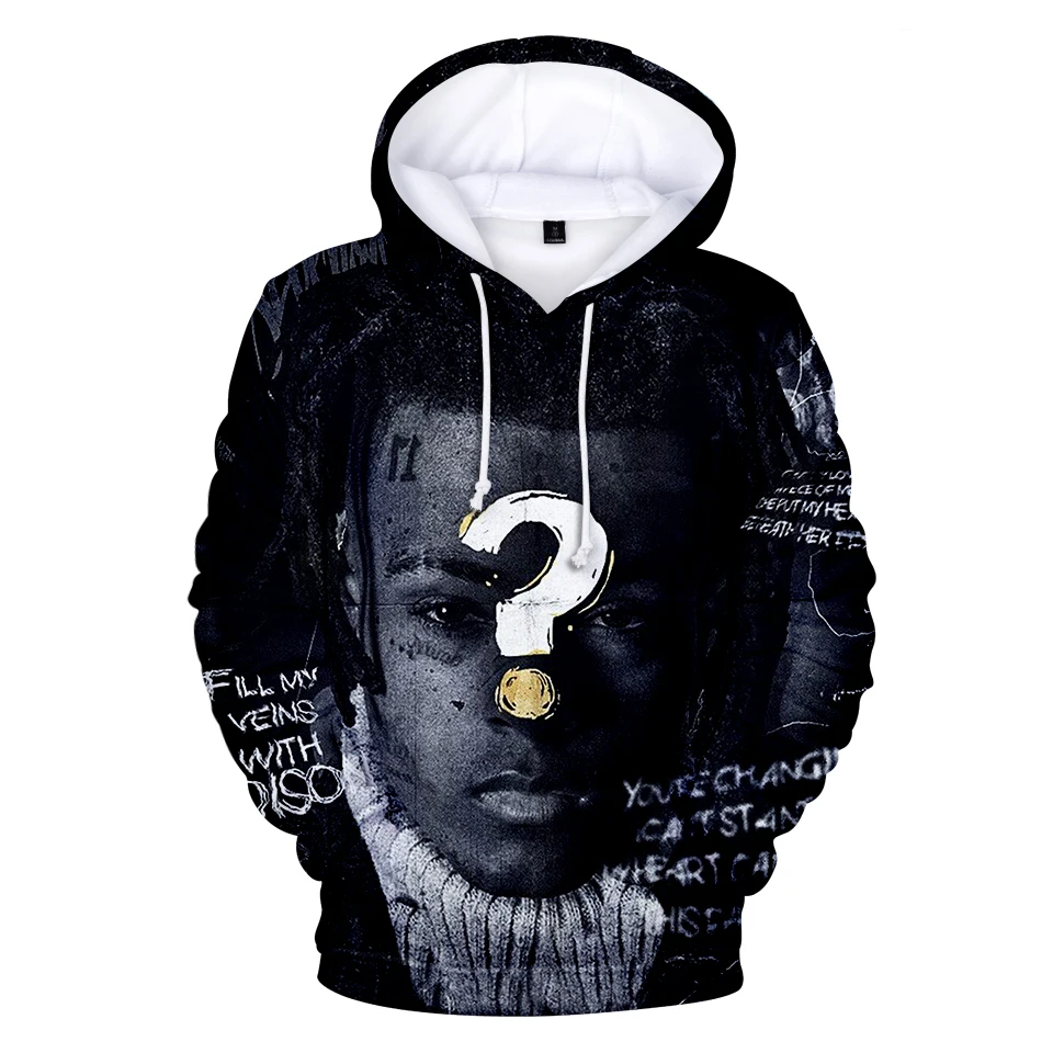 Худи XXXTentacion 3D для мужчин и женщин высококачественные толстовки мужские худи в