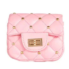 Детская сумка на плечо с заклепками и цепочкой, сумка-мессенджер, сумочка, подарки для маленьких девочек, Лучшая распродажа-WT