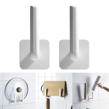 

2 Pieces Storage Holders Multi-functional Punch-free Paper Towel Rack Hanging Storage Rack Kitchen Tissue Holder Shelf Organizer