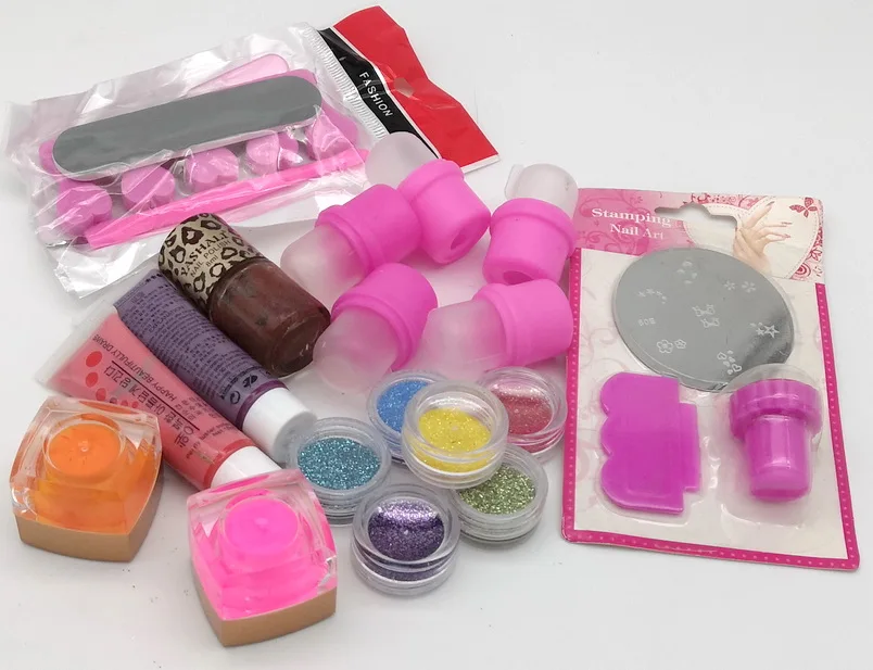Pro Nail Stamp DIY Acrylic Power Manicure Nail Kit Acrylic Nail Colorful Gel Polish Manicure Nail 3