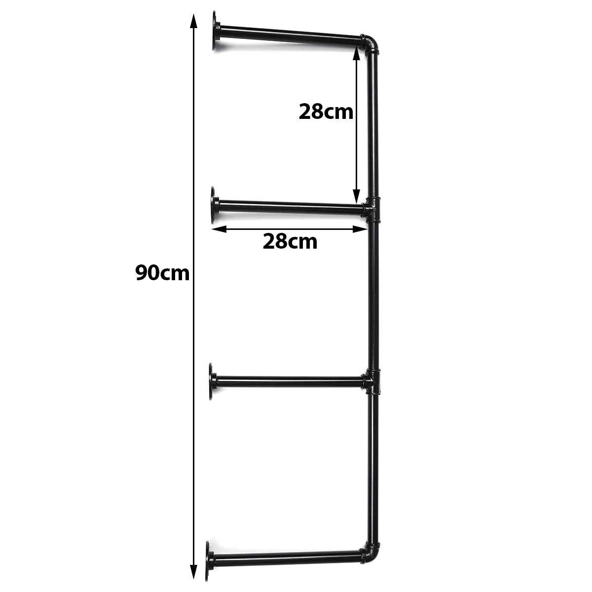 

Black 4 layer retro industrial wind assembly bookshelf corner closet sundries book storage organizer easy bookcase home decorati