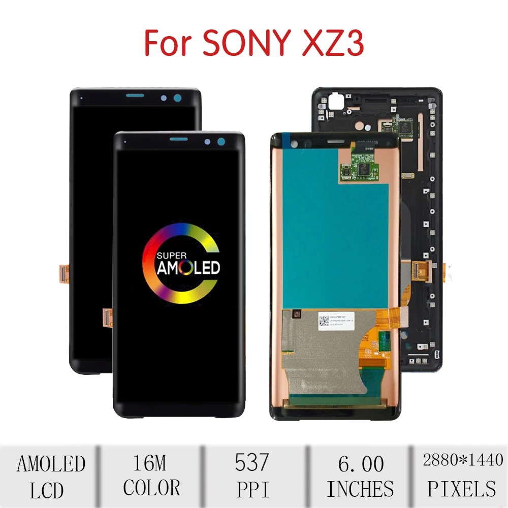 Для sony Xperia XZ3 lcd кодирующий преобразователь сенсорного экрана в сборе для sony XZ3 дисплей с заменой рамки H9436 H9493 H8416