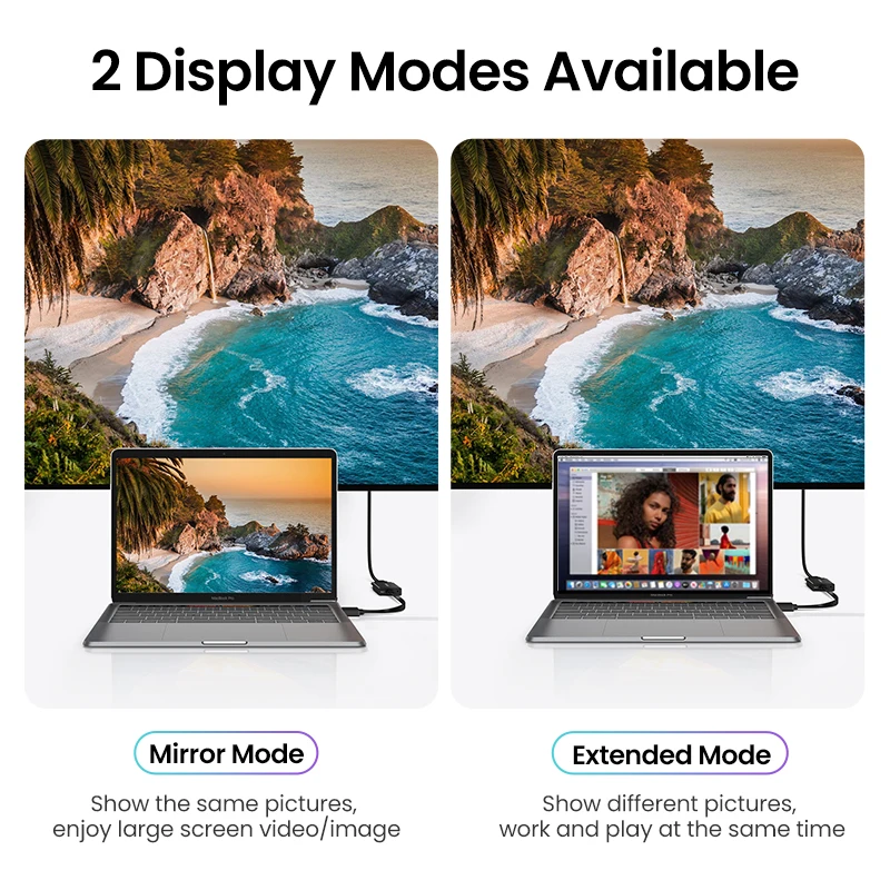 Adaptador para pc 60hz para tv tipo c para Hdmi Ugreen Cabo Hdmi 4k Macbook Pro Ipad Samsung Galaxy Xps Pixelbook Usb c - Image 4