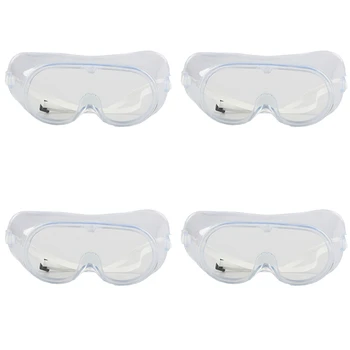 

4 Pc Protective Goggles Fully Enclosed Breathable Anti-Spitting Dust-Proof and Fog-Proof