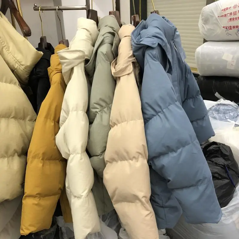 

2018 Winter New Style South Korea Loose Thick Cotton-padded Jacket Coat Women's Solid Color BF down Cotton Hooded down Coat