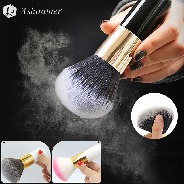Ashowner Big Size Makeup Brushes Foundation Powder Brush Face Blush Professional Large Cosmetics Soft Foundation Make Up Tools 1
