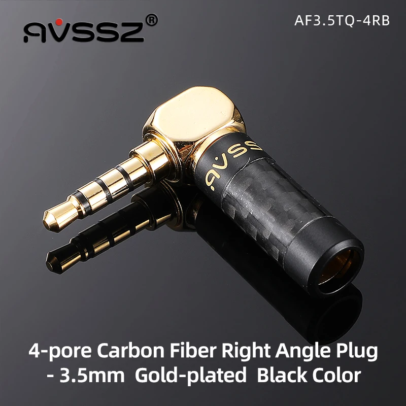 AVSSZ Carbon Fiber 3.5mm Jack Stereo Headphone Plug - Straight/Angle, 3/4/5 Poles, DIY Repair & Replacement (2.5mm, 4.4mm) Description Image.This Product Can Be Found With The Tag Names Computer Cables Connecting, Computer Peripherals, PC Hardware Cables Adapters, Straight angle plug