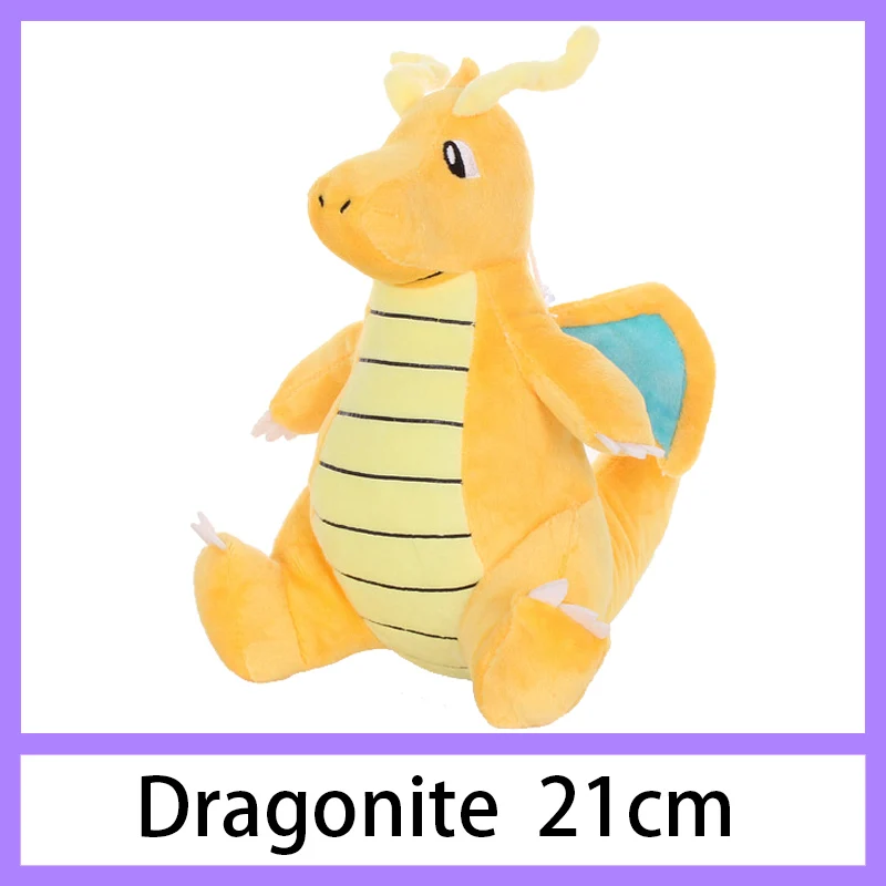 Пикачу Squirtle Charmander Bulbasaur Eevee Jigglypuff Mewtwo плюшевый снорлакс кукла мягкая чучела Подвеска Дети Детские игрушки Подарки - Цвет: Dragonite 21cm