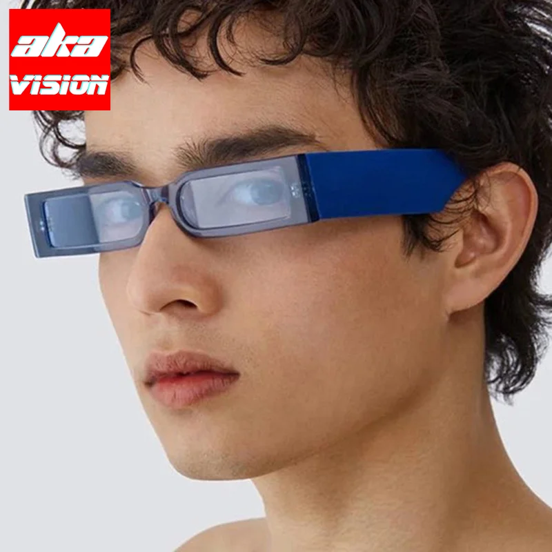 

AKA VISION 2023 Rectangle Retro Sunglasses Men Luxury Brand Eyewear for Men/Women Small Glasses Men Retro Gafas De Sol Mujer