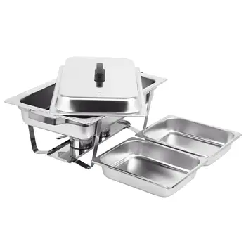 

Chafing Dish Food Warmer Holding Tank Warming Device Stainless Steel Buffet 9L