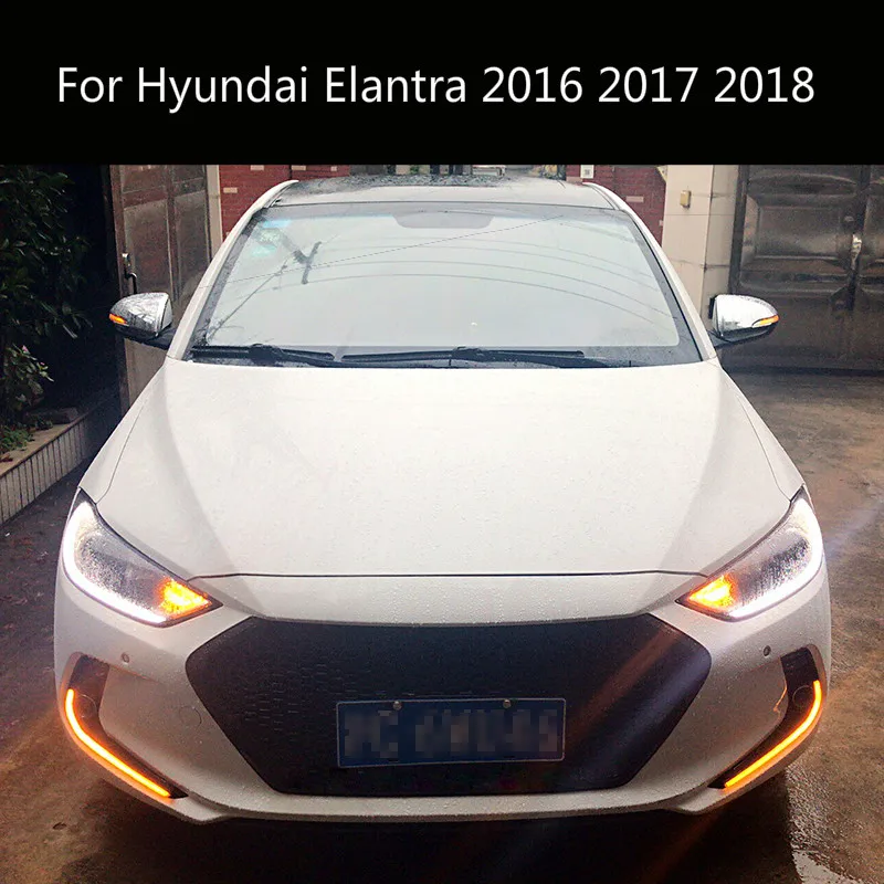 Для Hyundai Elantra 2016 2017 2018 с отложным воротником желтый сигнал светильник s Авто 12V ABS