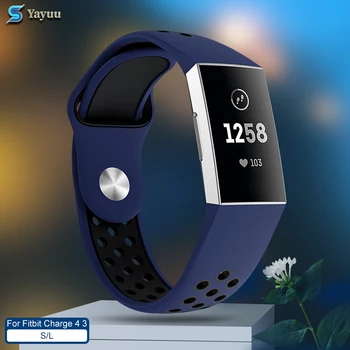 

YAYUU Watch Band For Fitbit Charge 4 Outdoor Sport Soft Silicone Replacement and For Fitbit Charge 3 Comfortable Watch Strap